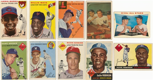 1941-1960s Topps and Assorted Brands "Grab Bag" Collection (100+) Including Hall of Famers 